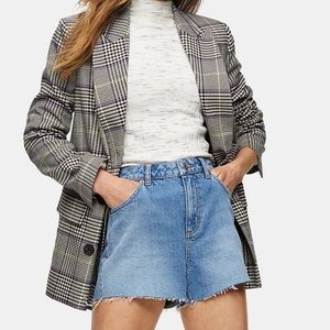 Topshop Premium Blue Denim Mom Shorts